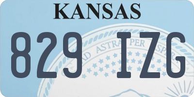 KS license plate 829IZG