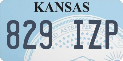 KS license plate 829IZP