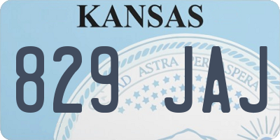 KS license plate 829JAJ