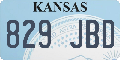 KS license plate 829JBD