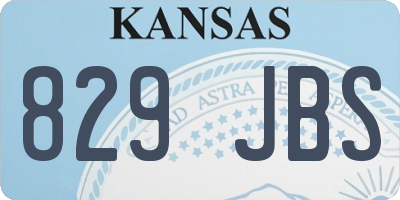 KS license plate 829JBS