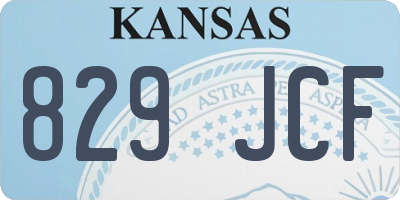 KS license plate 829JCF