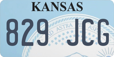 KS license plate 829JCG