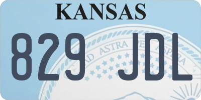 KS license plate 829JDL