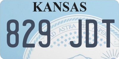 KS license plate 829JDT