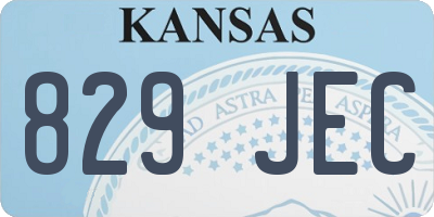 KS license plate 829JEC