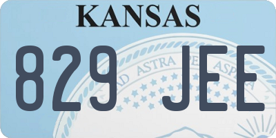 KS license plate 829JEE