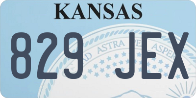 KS license plate 829JEX