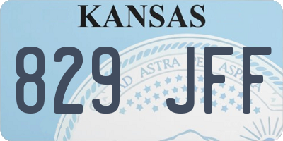 KS license plate 829JFF