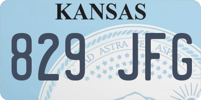 KS license plate 829JFG