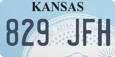 KS license plate 829JFH