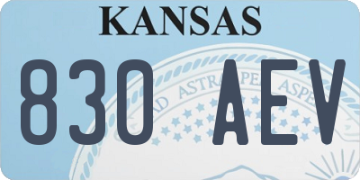 KS license plate 830AEV