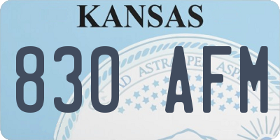 KS license plate 830AFM