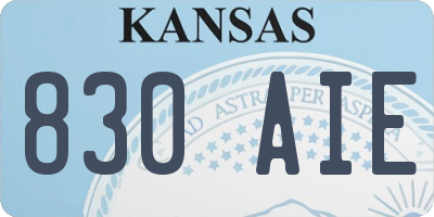 KS license plate 830AIE