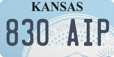 KS license plate 830AIP