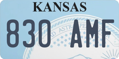 KS license plate 830AMF