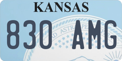 KS license plate 830AMG