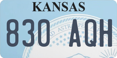 KS license plate 830AQH
