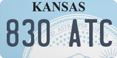 KS license plate 830ATC