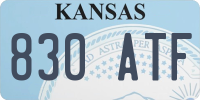 KS license plate 830ATF