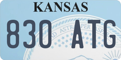KS license plate 830ATG
