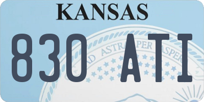 KS license plate 830ATI