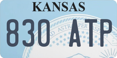 KS license plate 830ATP