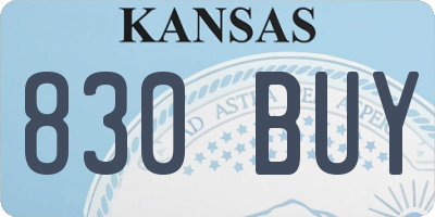 KS license plate 830BUY