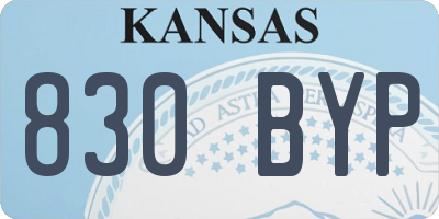 KS license plate 830BYP
