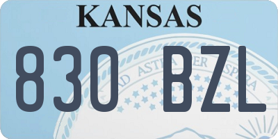 KS license plate 830BZL