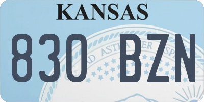 KS license plate 830BZN