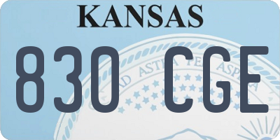 KS license plate 830CGE