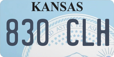 KS license plate 830CLH
