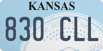 KS license plate 830CLL