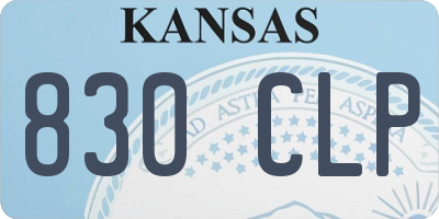 KS license plate 830CLP