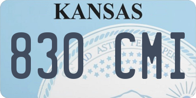 KS license plate 830CMI
