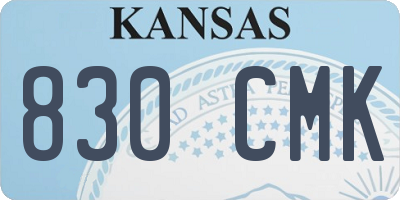 KS license plate 830CMK