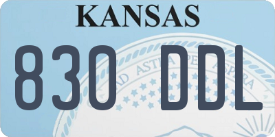 KS license plate 830DDL