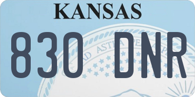 KS license plate 830DNR