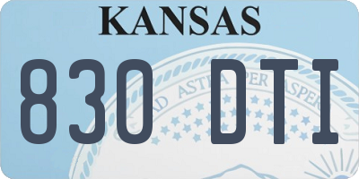 KS license plate 830DTI