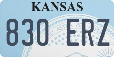 KS license plate 830ERZ