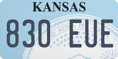 KS license plate 830EUE