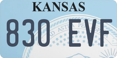 KS license plate 830EVF