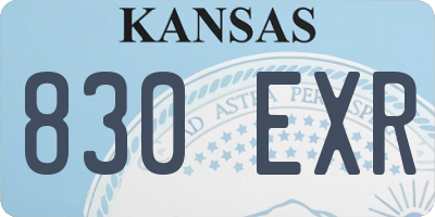 KS license plate 830EXR