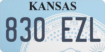 KS license plate 830EZL