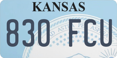 KS license plate 830FCU