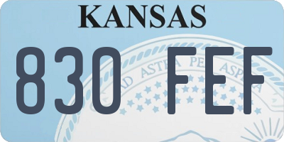 KS license plate 830FEF