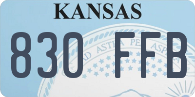 KS license plate 830FFB