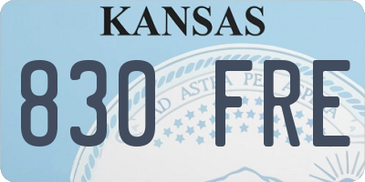 KS license plate 830FRE