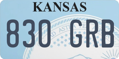 KS license plate 830GRB